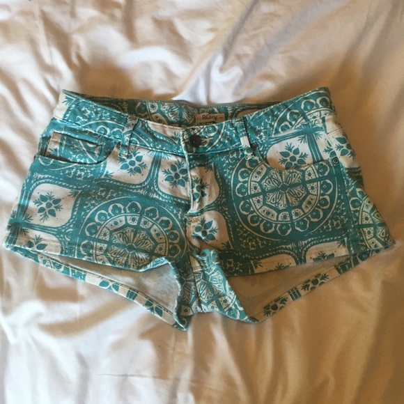Roxy Pants - Teal Patterned Roxy Shorts
